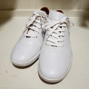 White leather sneakers